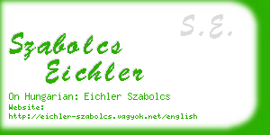 szabolcs eichler business card